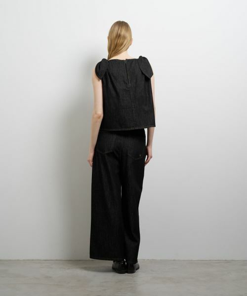 LANVIN en Bleu / ランバン オン ブルー シャツ・ブラウス | ショルダーリボンデニムブラウス | 詳細11