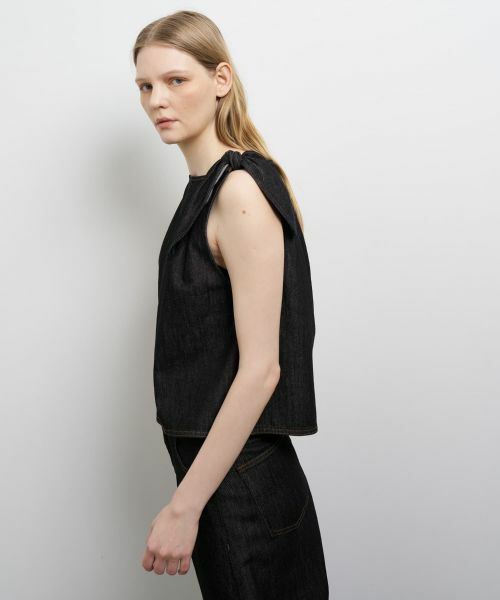 LANVIN en Bleu / ランバン オン ブルー シャツ・ブラウス | ショルダーリボンデニムブラウス | 詳細14
