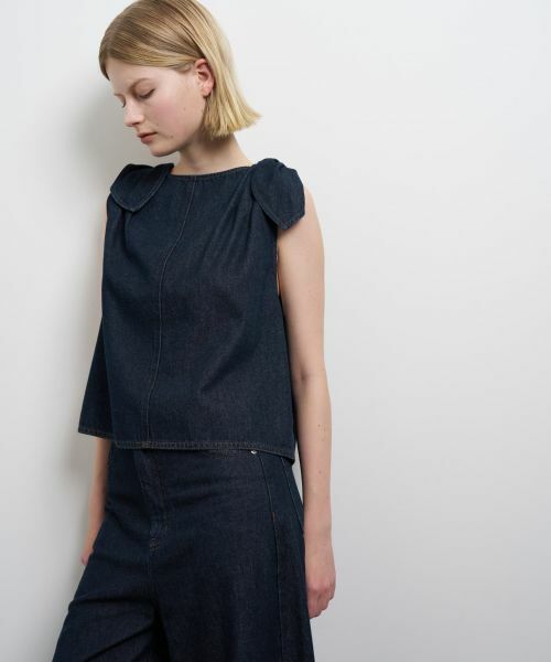 LANVIN en Bleu / ランバン オン ブルー シャツ・ブラウス | ショルダーリボンデニムブラウス | 詳細5
