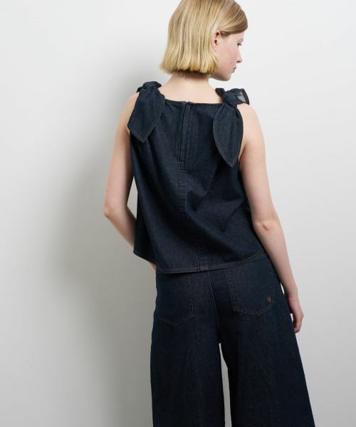 LANVIN en Bleu / ランバン オン ブルー シャツ・ブラウス | ショルダーリボンデニムブラウス | 詳細6