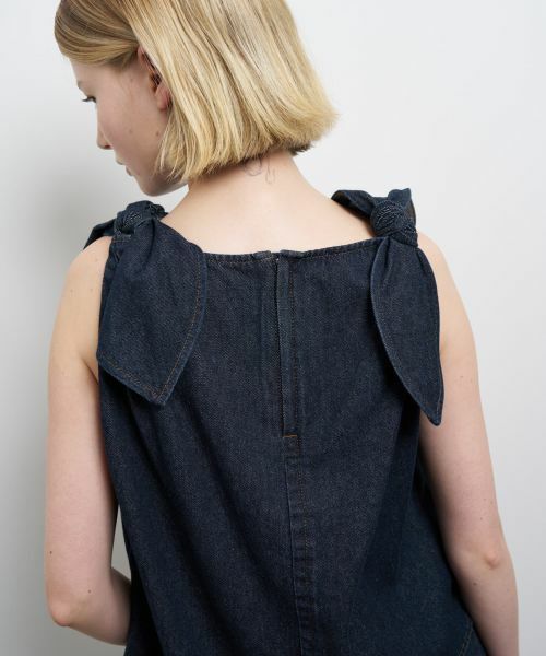 LANVIN en Bleu / ランバン オン ブルー シャツ・ブラウス | ショルダーリボンデニムブラウス | 詳細7