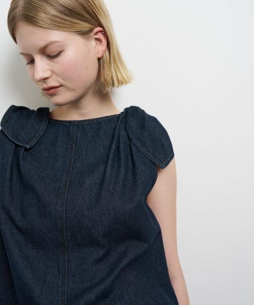 LANVIN en Bleu / ランバン オン ブルー シャツ・ブラウス | ショルダーリボンデニムブラウス | 詳細8