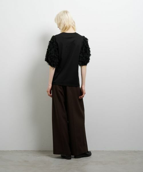 LANVIN en Bleu / ランバン オン ブルー Tシャツ | ロングカットジャガードコンビカットソー | 詳細11