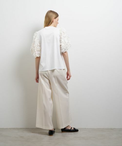 LANVIN en Bleu / ランバン オン ブルー Tシャツ | ロングカットジャガードコンビカットソー | 詳細6