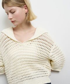 LANVIN en Bleu / ランバン オン ブルー ニット・セーター | アイレットセーラーカラーニット