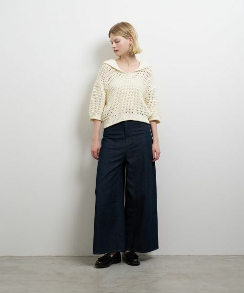 LANVIN en Bleu / ランバン オン ブルー ニット・セーター | アイレットセーラーカラーニット | 詳細1