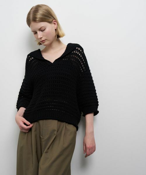 LANVIN en Bleu / ランバン オン ブルー ニット・セーター | アイレットセーラーカラーニット | 詳細12