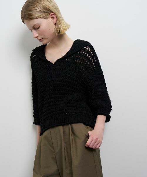 LANVIN en Bleu / ランバン オン ブルー ニット・セーター | アイレットセーラーカラーニット | 詳細13