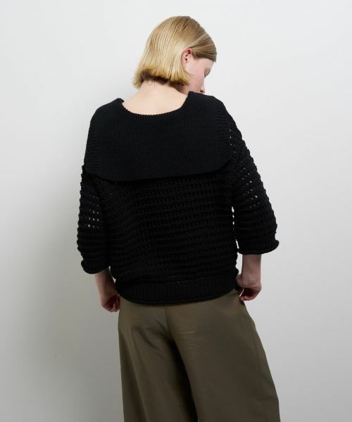 LANVIN en Bleu / ランバン オン ブルー ニット・セーター | アイレットセーラーカラーニット | 詳細14