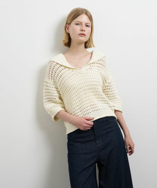 LANVIN en Bleu / ランバン オン ブルー ニット・セーター | アイレットセーラーカラーニット | 詳細4