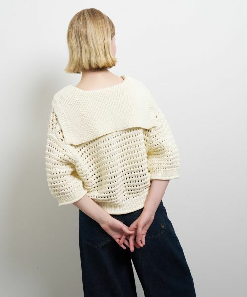 LANVIN en Bleu / ランバン オン ブルー ニット・セーター | アイレットセーラーカラーニット | 詳細6