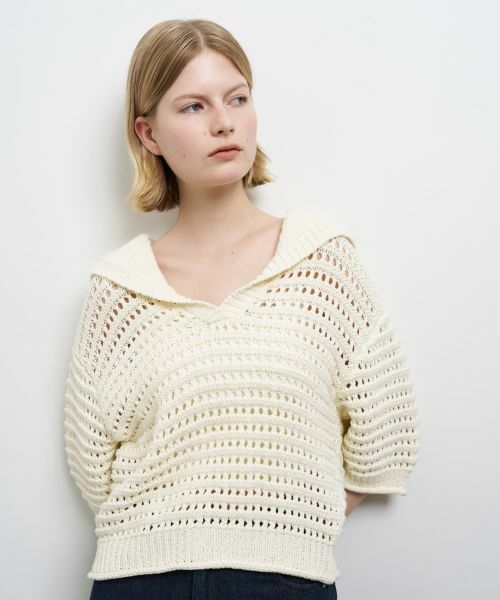 LANVIN en Bleu / ランバン オン ブルー ニット・セーター | アイレットセーラーカラーニット | 詳細8