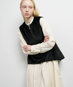 LANVIN en Bleu / ランバン オン ブルー テーラードジャケット | フェイクファーフレアベスト