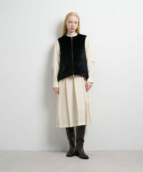 LANVIN en Bleu / ランバン オン ブルー テーラードジャケット | フェイクファーフレアベスト | 詳細1