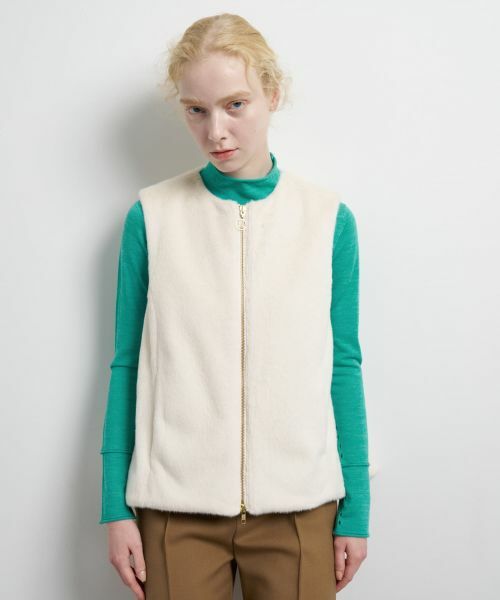 LANVIN en Bleu / ランバン オン ブルー テーラードジャケット | フェイクファーフレアベスト | 詳細12