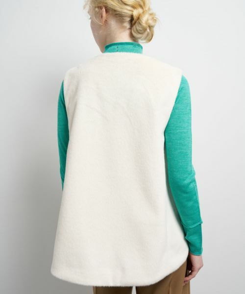 LANVIN en Bleu / ランバン オン ブルー テーラードジャケット | フェイクファーフレアベスト | 詳細14