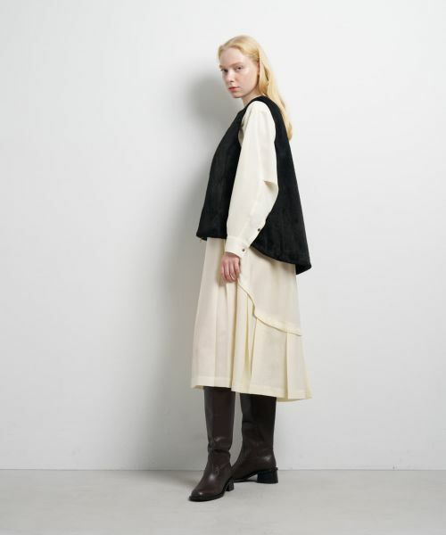 LANVIN en Bleu / ランバン オン ブルー テーラードジャケット | フェイクファーフレアベスト | 詳細2