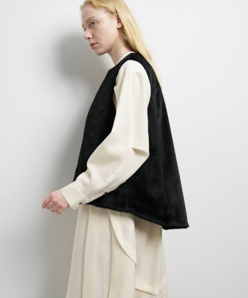 LANVIN en Bleu / ランバン オン ブルー テーラードジャケット | フェイクファーフレアベスト | 詳細4