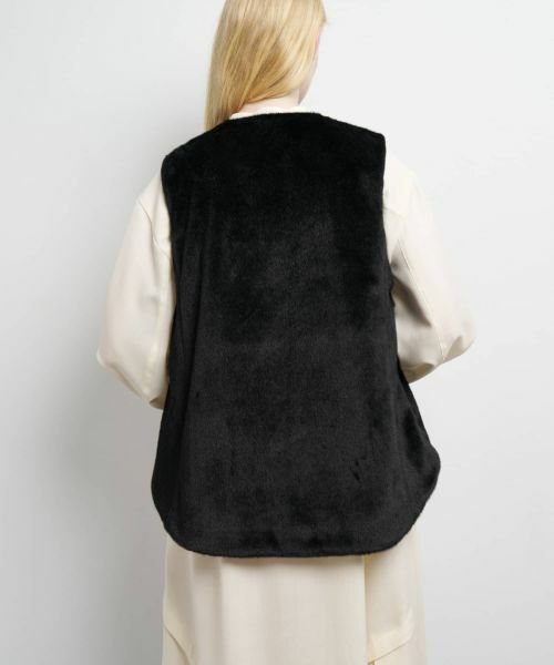 LANVIN en Bleu / ランバン オン ブルー テーラードジャケット | フェイクファーフレアベスト | 詳細5