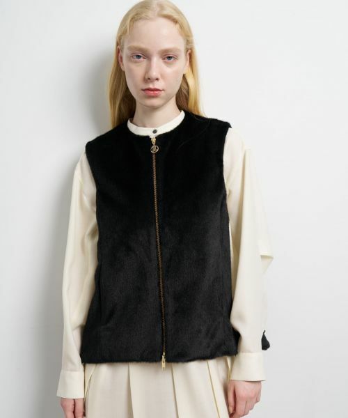 LANVIN en Bleu / ランバン オン ブルー テーラードジャケット | フェイクファーフレアベスト | 詳細6