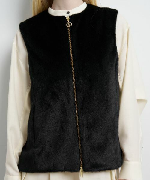 LANVIN en Bleu / ランバン オン ブルー テーラードジャケット | フェイクファーフレアベスト | 詳細8