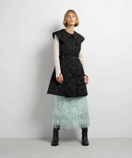 LANVIN en Bleu / ランバン オン ブルー テーラードジャケット | ビッグカラーキルティングベスト | 詳細1