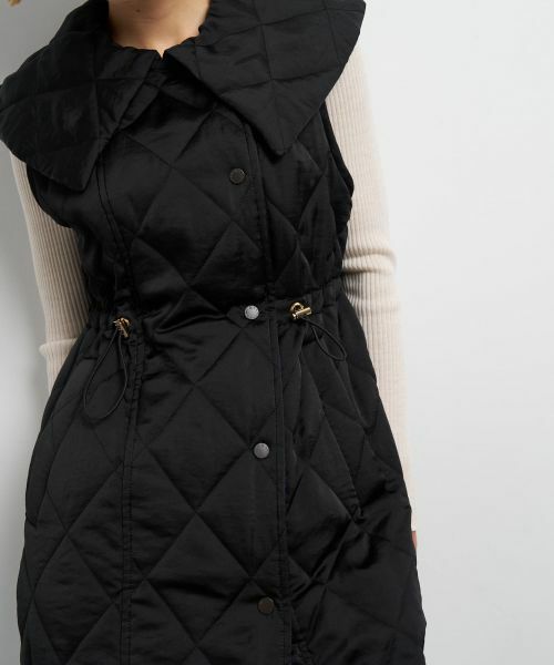 LANVIN en Bleu / ランバン オン ブルー テーラードジャケット | ビッグカラーキルティングベスト | 詳細10