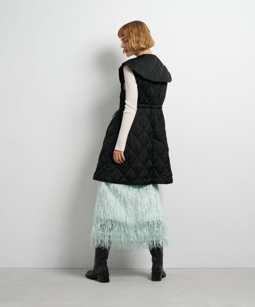 LANVIN en Bleu / ランバン オン ブルー テーラードジャケット | ビッグカラーキルティングベスト | 詳細3