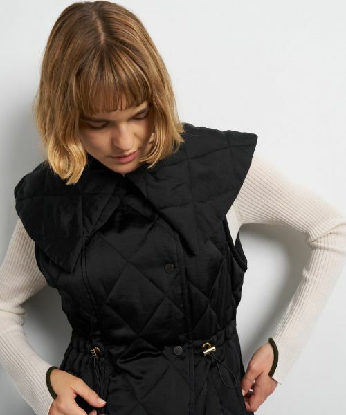 LANVIN en Bleu / ランバン オン ブルー テーラードジャケット | ビッグカラーキルティングベスト | 詳細8