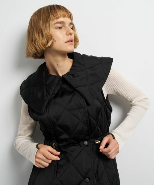 LANVIN en Bleu / ランバン オン ブルー テーラードジャケット | ビッグカラーキルティングベスト | 詳細9