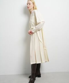 LANVIN en Bleu / ランバン オン ブルー ドレス | プリーツコンビシャツワンピース