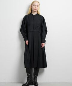 LANVIN en Bleu / ランバン オン ブルー ドレス | プリーツコンビシャツワンピース