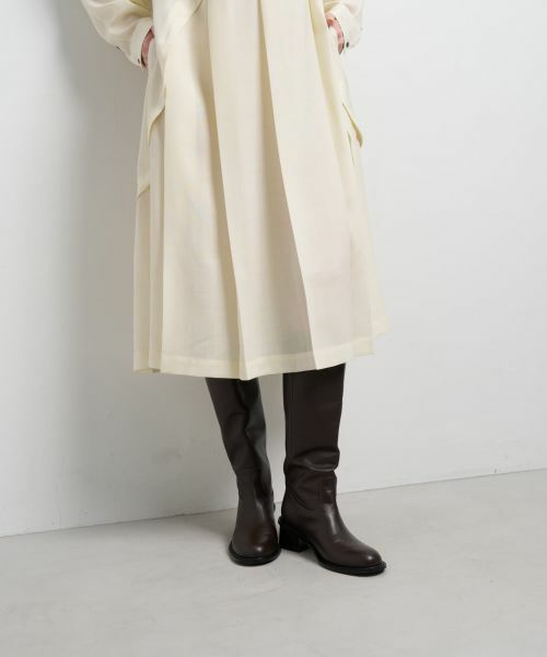 LANVIN en Bleu / ランバン オン ブルー ドレス | プリーツコンビシャツワンピース | 詳細14