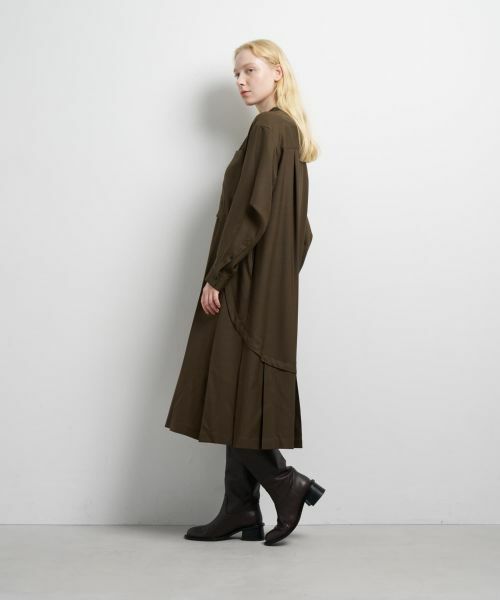 LANVIN en Bleu / ランバン オン ブルー ドレス | プリーツコンビシャツワンピース | 詳細2