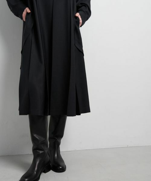 LANVIN en Bleu / ランバン オン ブルー ドレス | プリーツコンビシャツワンピース | 詳細21