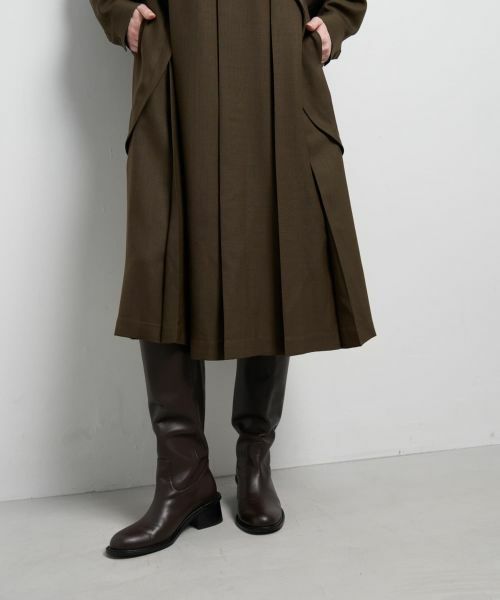 LANVIN en Bleu / ランバン オン ブルー ドレス | プリーツコンビシャツワンピース | 詳細7