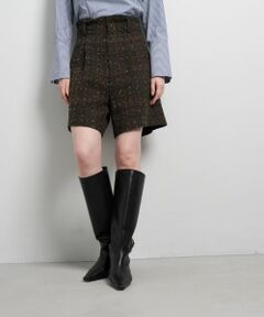 LANVIN en Bleu / ランバン オン ブルー その他パンツ | ツイード／ウールメルトン ショートパンツ