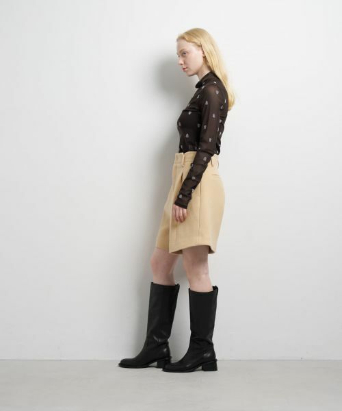 LANVIN en Bleu / ランバン オン ブルー その他パンツ | ツイード／ウールメルトン ショートパンツ | 詳細10