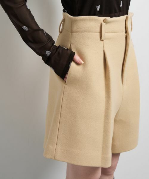 LANVIN en Bleu / ランバン オン ブルー その他パンツ | ツイード／ウールメルトン ショートパンツ | 詳細15