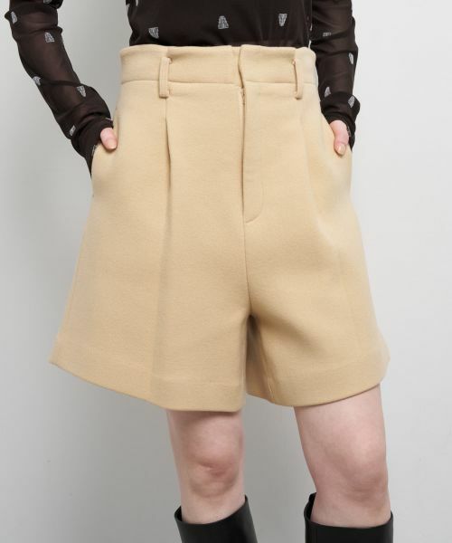 LANVIN en Bleu / ランバン オン ブルー その他パンツ | ツイード／ウールメルトン ショートパンツ | 詳細16