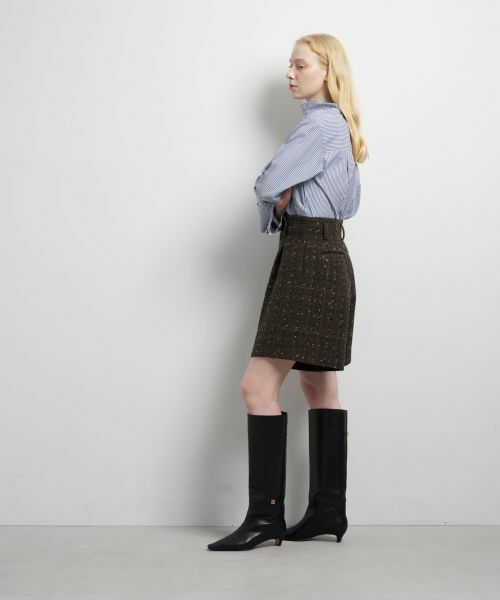 LANVIN en Bleu / ランバン オン ブルー その他パンツ | ツイード／ウールメルトン ショートパンツ | 詳細2