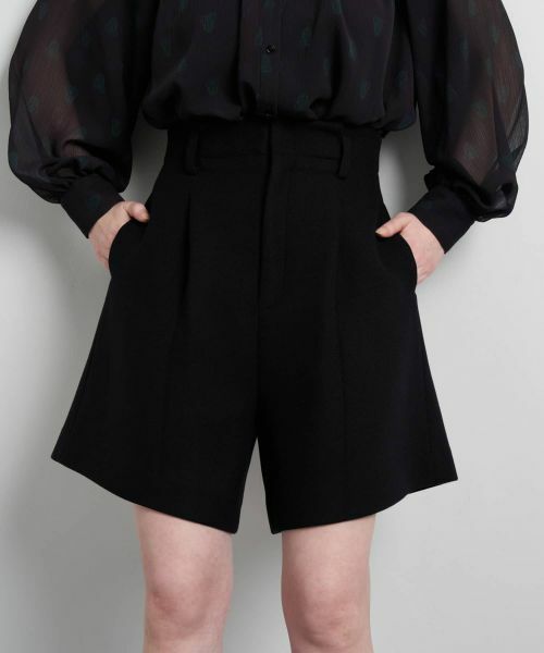 LANVIN en Bleu / ランバン オン ブルー その他パンツ | ツイード／ウールメルトン ショートパンツ | 詳細23