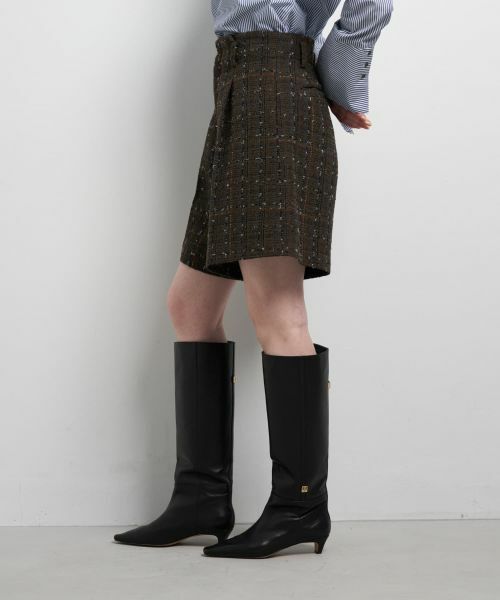 LANVIN en Bleu / ランバン オン ブルー その他パンツ | ツイード／ウールメルトン ショートパンツ | 詳細5