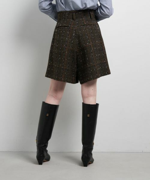 LANVIN en Bleu / ランバン オン ブルー その他パンツ | ツイード／ウールメルトン ショートパンツ | 詳細6