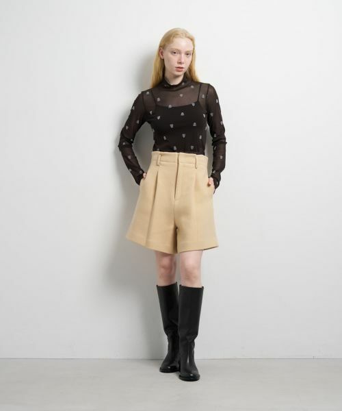 LANVIN en Bleu / ランバン オン ブルー その他パンツ | ツイード／ウールメルトン ショートパンツ | 詳細9