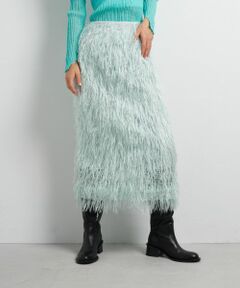 LANVIN en Bleu / ランバン オン ブルー ロング・マキシ丈スカート | フェザージャガードレイヤードスカート