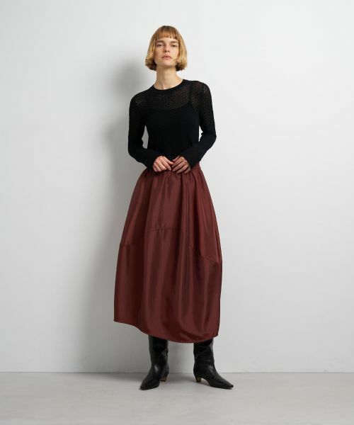 LANVIN en Bleu / ランバン オン ブルー ロング・マキシ丈スカート | アシンメコクーンタフタスカート | 詳細1