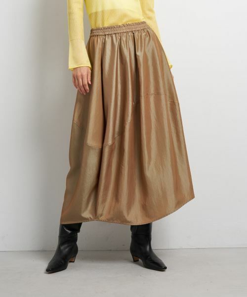 LANVIN en Bleu / ランバン オン ブルー ロング・マキシ丈スカート | アシンメコクーンタフタスカート | 詳細11