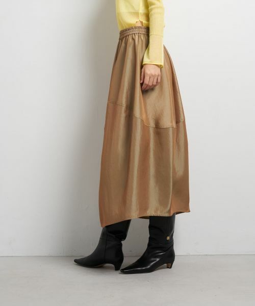 LANVIN en Bleu / ランバン オン ブルー ロング・マキシ丈スカート | アシンメコクーンタフタスカート | 詳細12