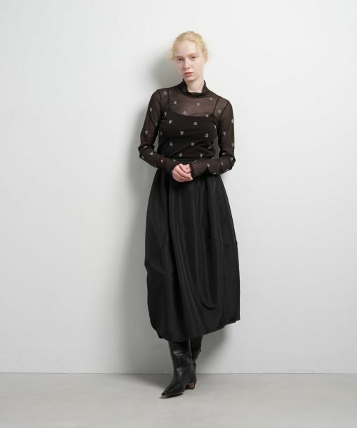 LANVIN en Bleu / ランバン オン ブルー ロング・マキシ丈スカート | アシンメコクーンタフタスカート | 詳細15